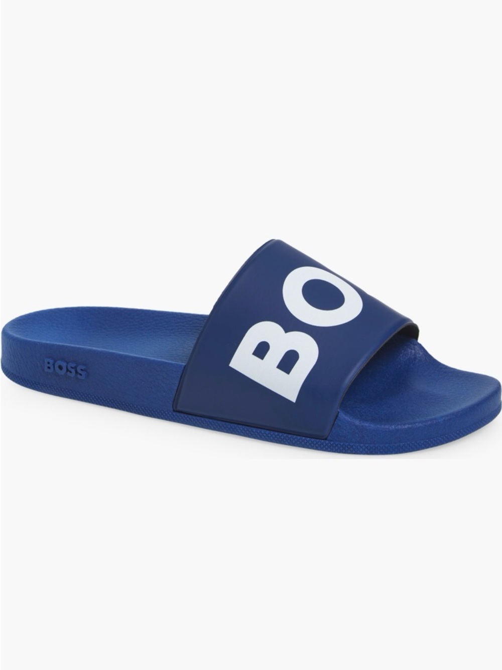 Hugo Boss Blue Sean Slide Sandals with White Logo size 12